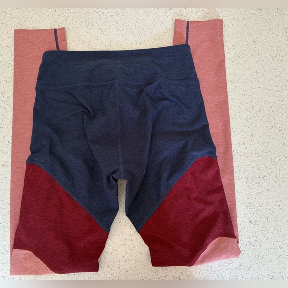 Outdoor Voices Warmup Leggings Colorblock Navy Wine Rose - S - Picture 3 of 7